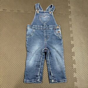 3/27$ JOE FRESH Baby Denim Overalls with Heart Size 12-18 months
